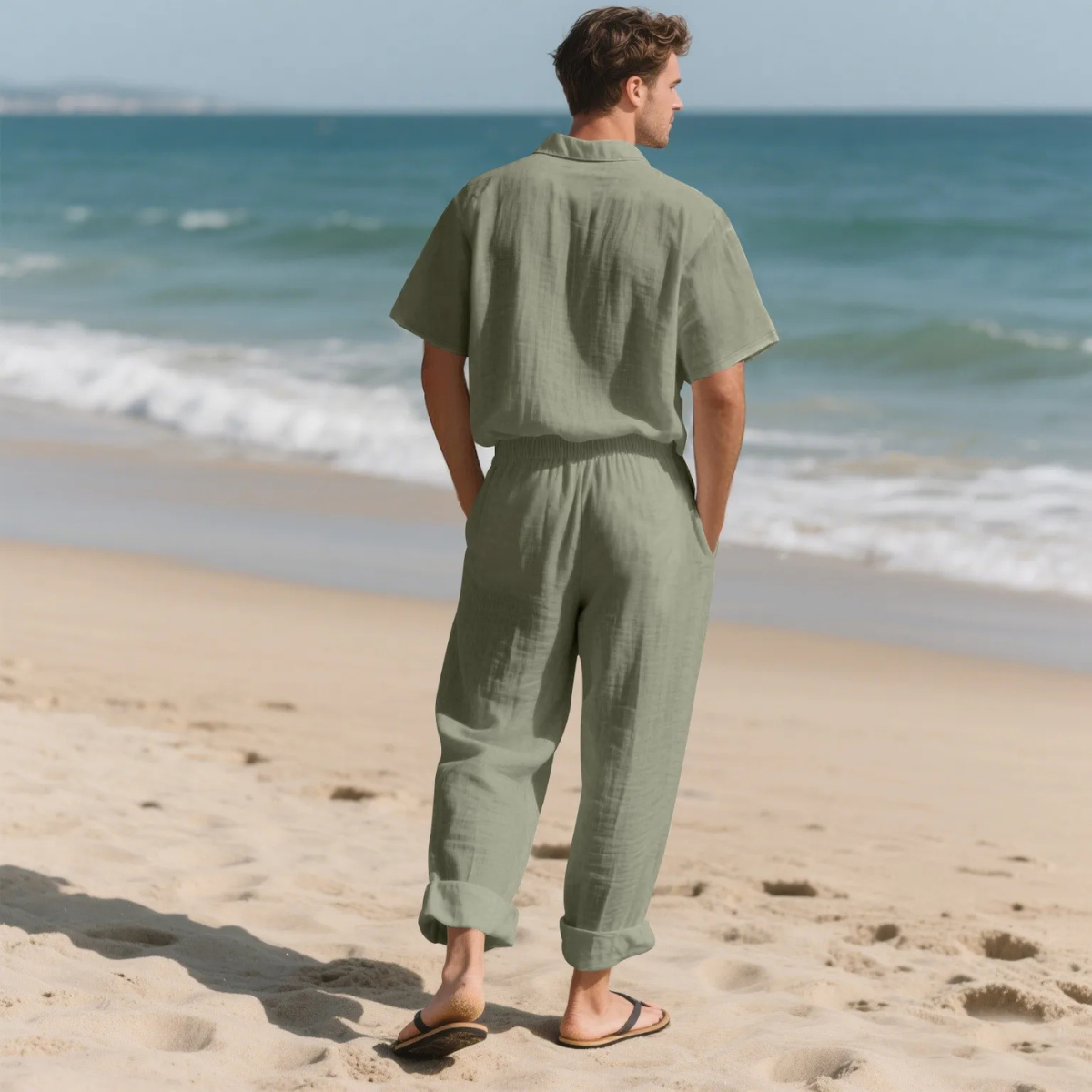 The Silvercrest Men's Lightweight Casual Two Piece – Set Shirt & Pants