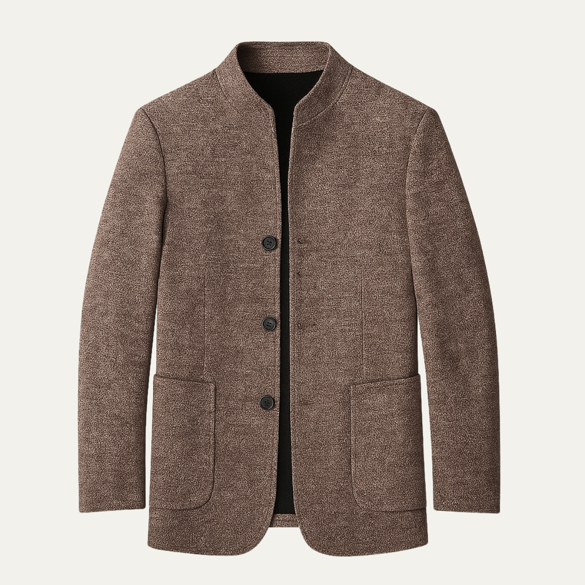 The Alghero Men’s Warm Fleece Stand Collar Business Blazer