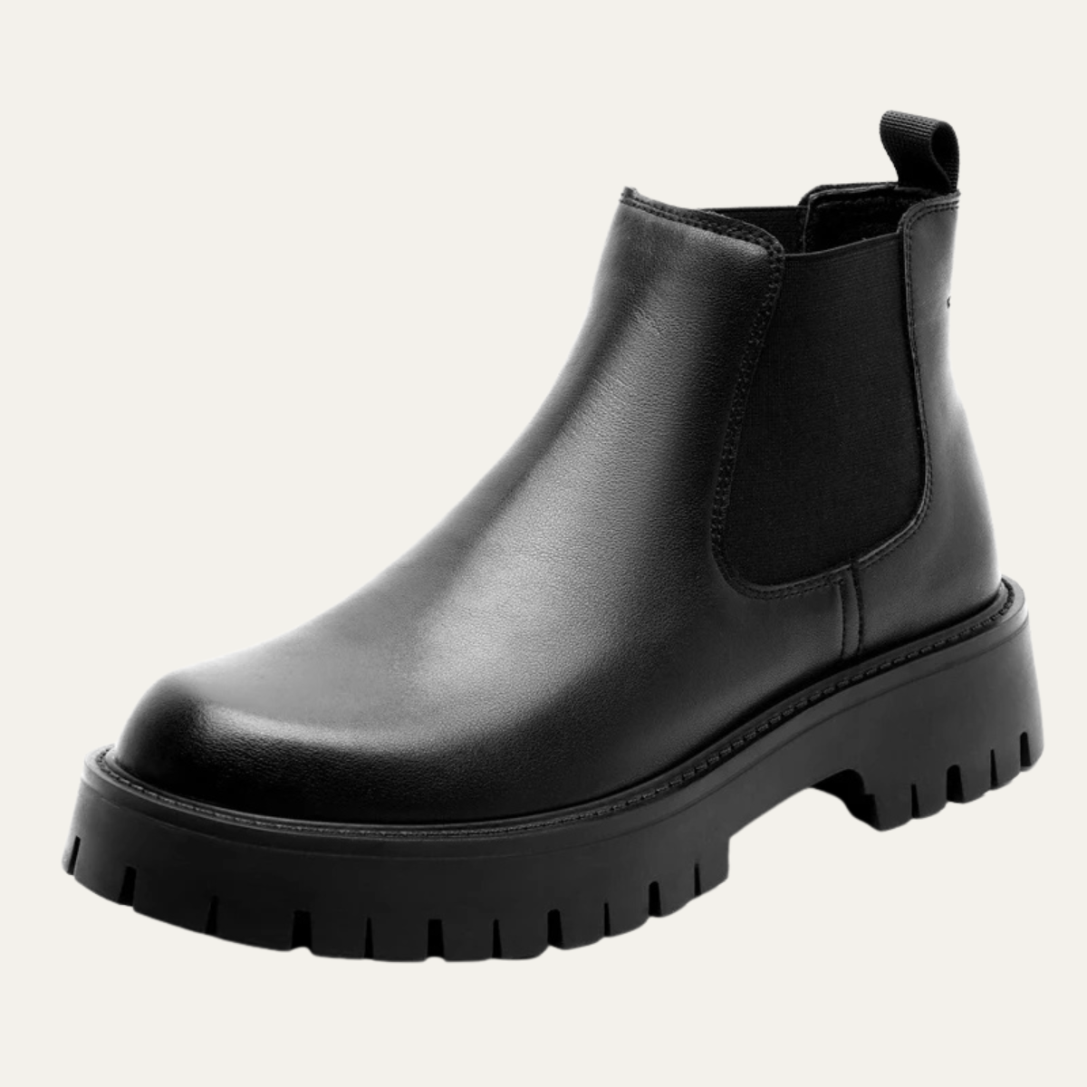 The Cagliari Men’s British Style Platform Leather Ankle Chelsea Boots