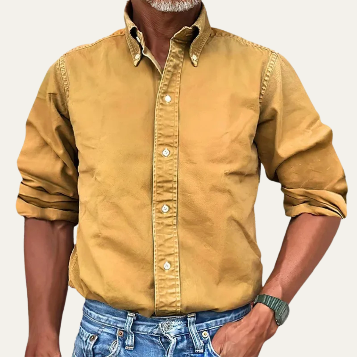 The Vercelli Men’s Solid Color Button Down Casual Shirt