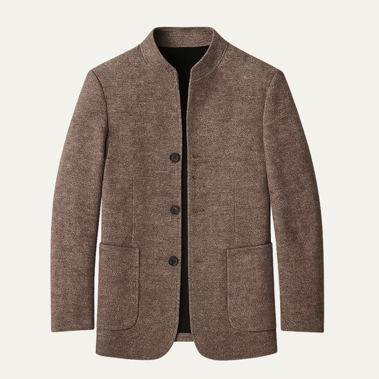 The Alghero Men’s Warm Fleece Stand Collar - Wedding Guest - Blazer