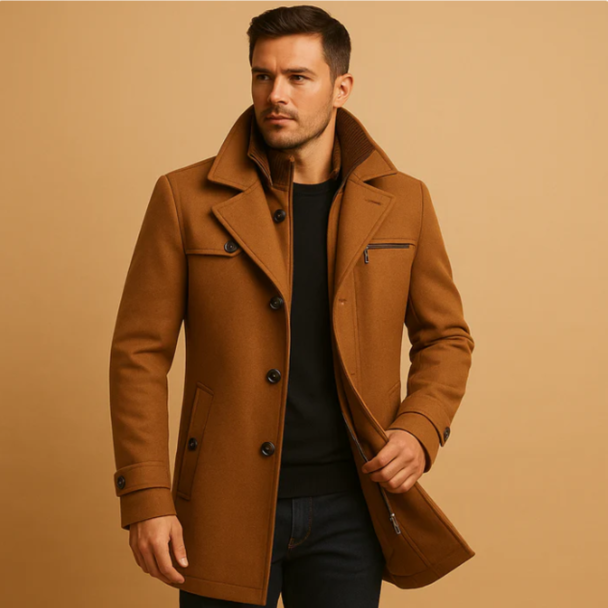 The Warwick Men’s Warm Adjustable Cuff Winter Coat