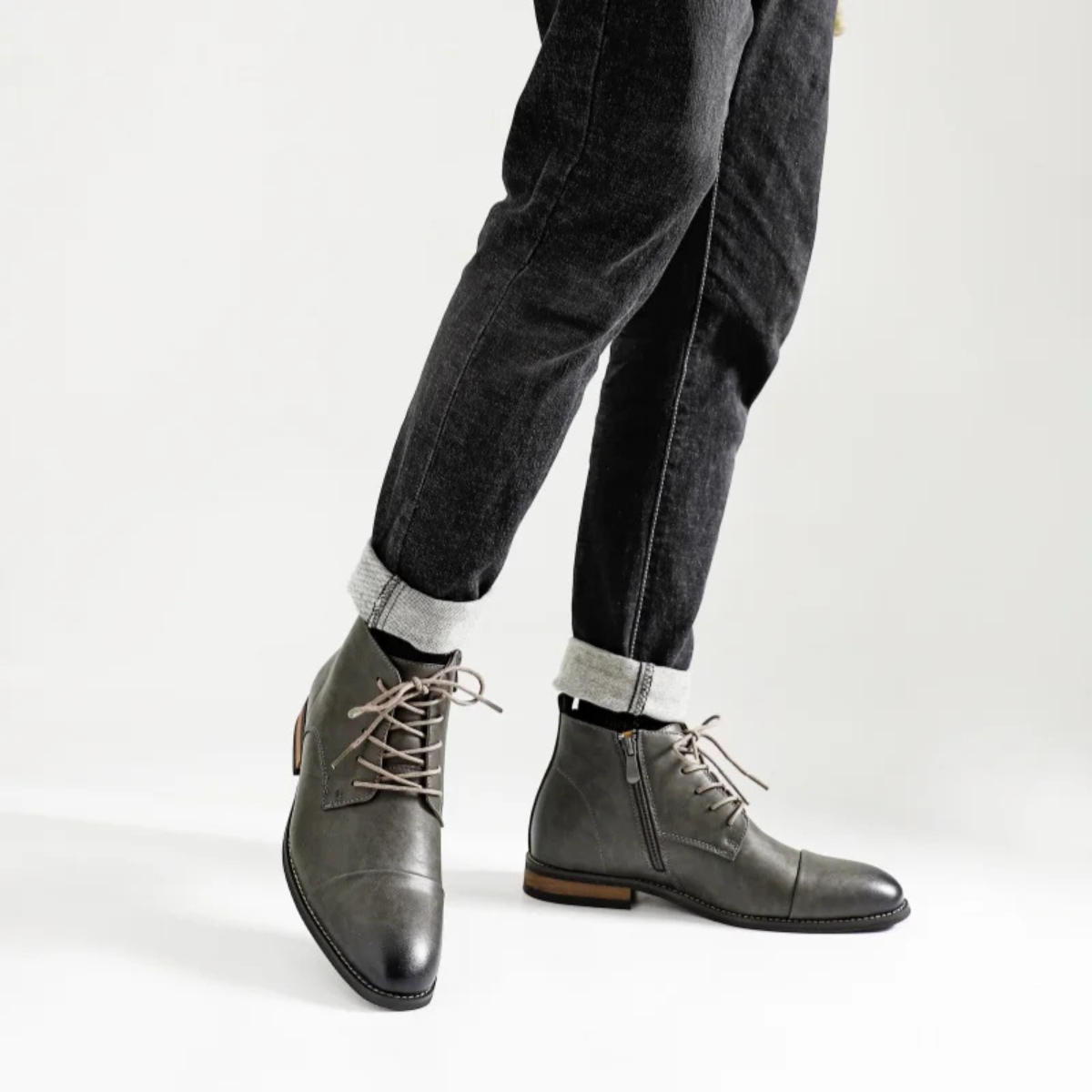 The Briarstone Men’s Leather Lace Up Smart Casual Ankle Boots