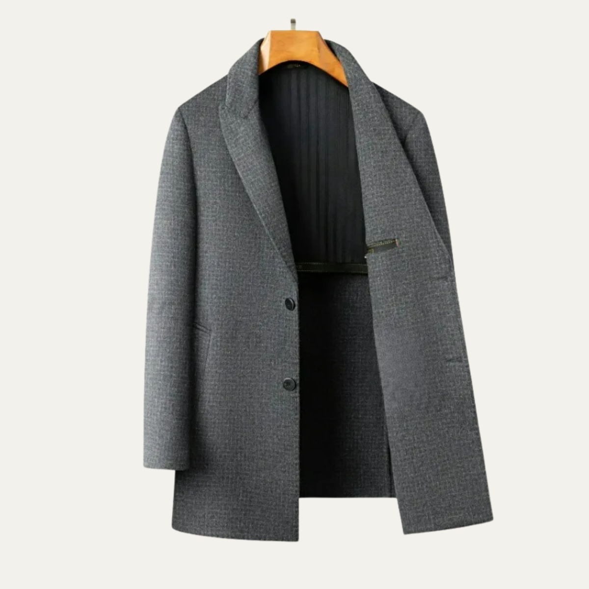 The La Villa Men’s Classic Double Faced Wool Coat