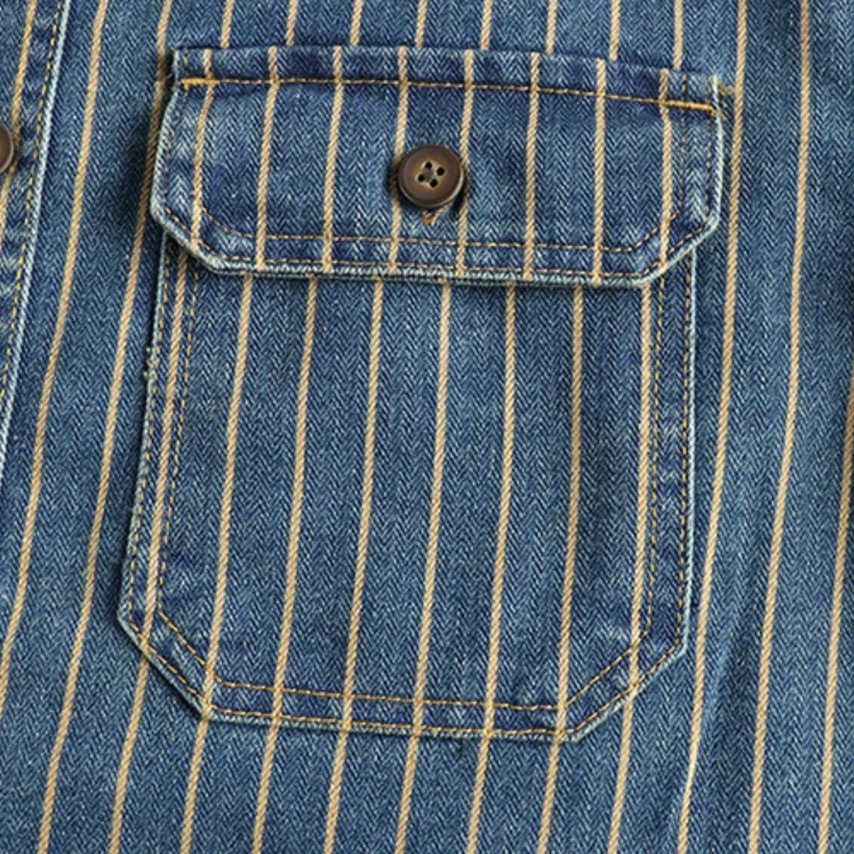 The Rivercrest Men’s Vintage Heavy Cotton Casual Striped Shirt