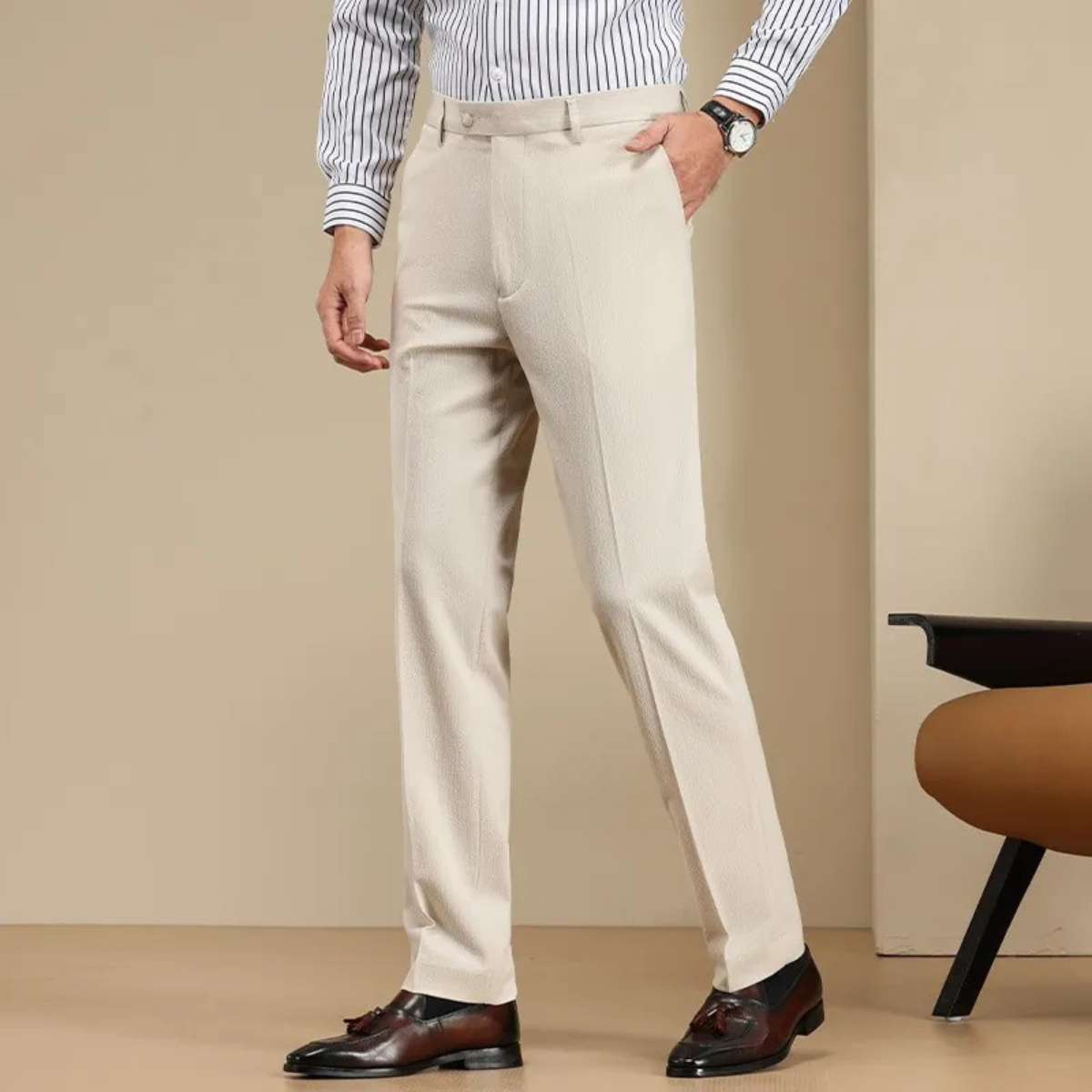 The Barbaresco Men’s Anti Wrinkle Straight Leg Dress Pants