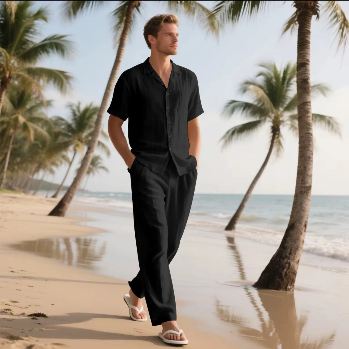 The Silvercrest Men's Lightweight Casual Two Piece – Set Shirt & Pants