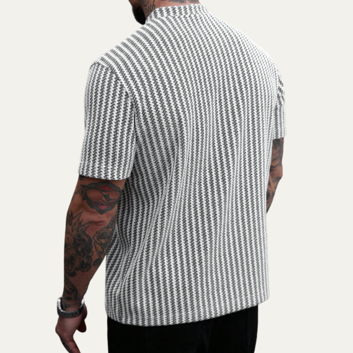 The Windlawn Men’s Casual Textured Summer Polo Shirt