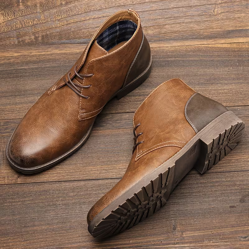 The Elderpine Men’s Elegant Vintage Smart Leather Boots
