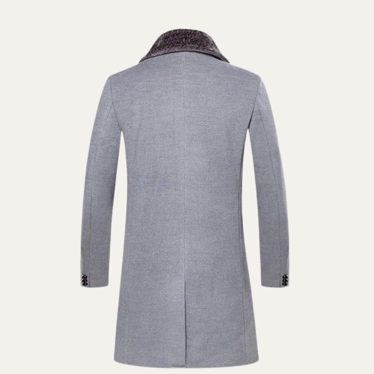 The Pinebrook Men’s Winter Slim Fit Long Jacket with Fur Lapel