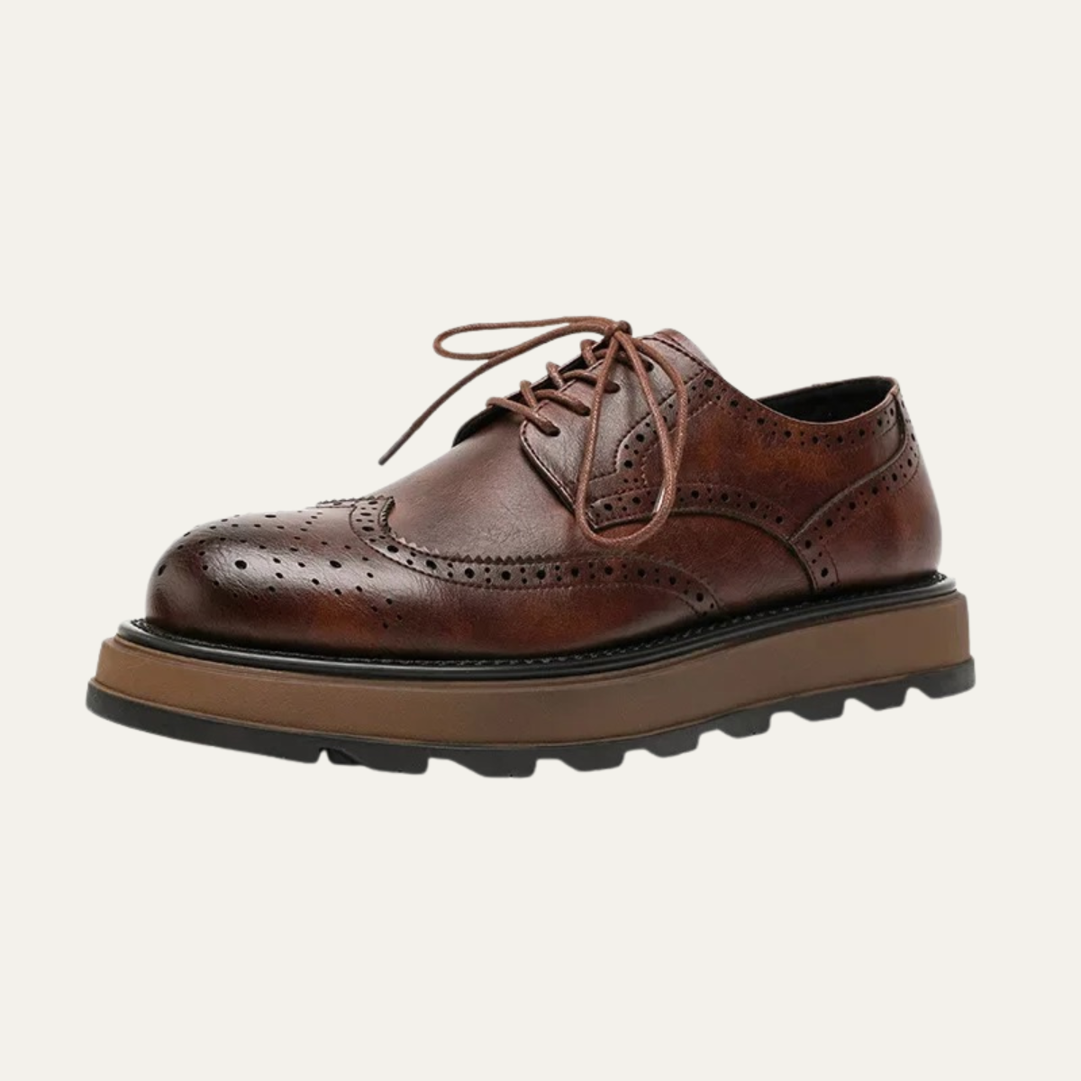 The Montalcino Men’s Leather Brogue Classic Lace Up Dress Shoes