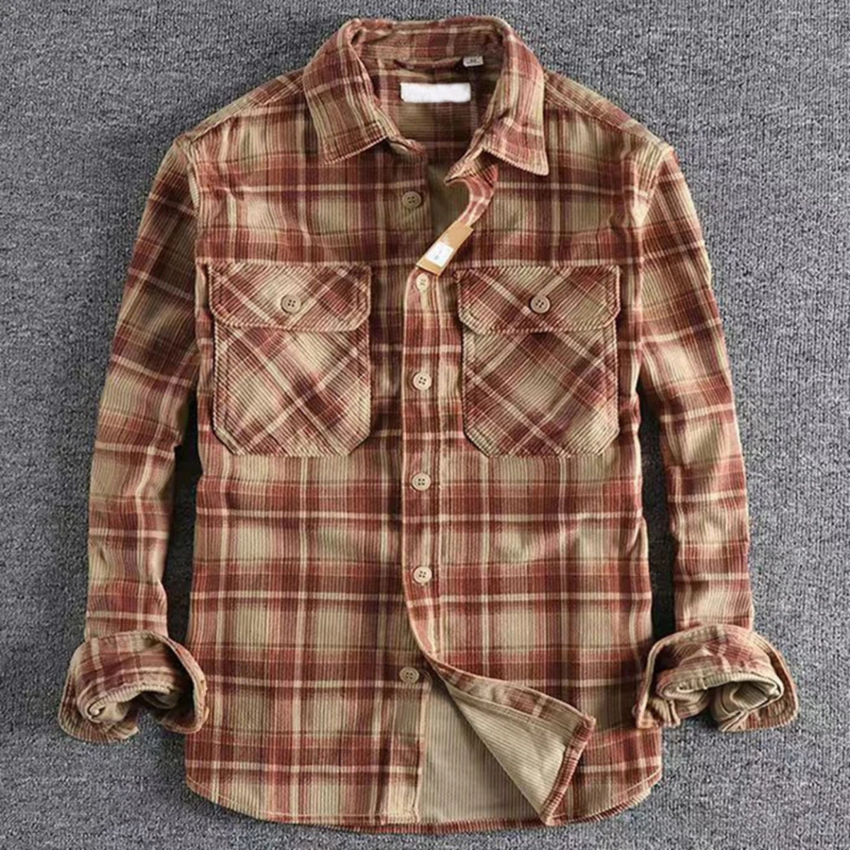 The Forio Men’s Vintage Plaid Flannel Shirt