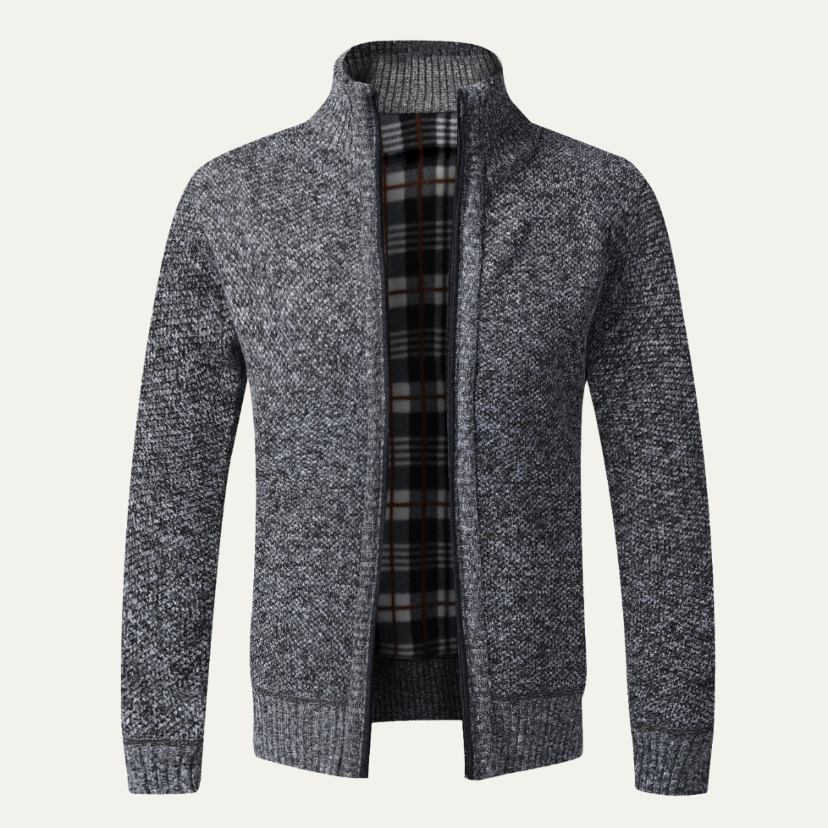 The Glasgow Men's Knitted Zip Up Winter Cardigan