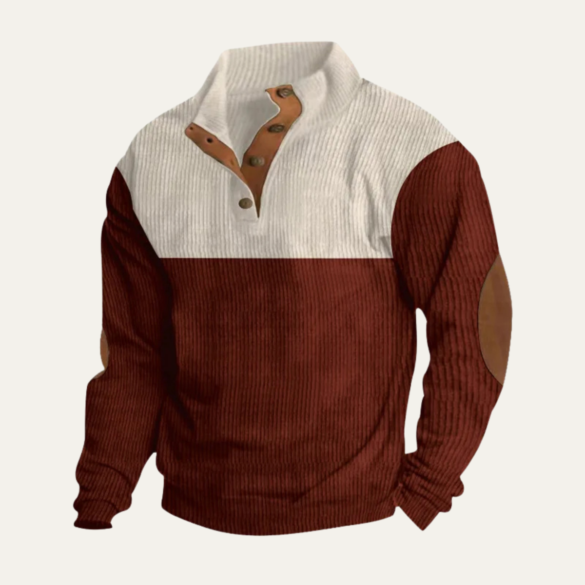 The Brookridge Men’s Two Tone Corduroy Sweater with Elbow Patches