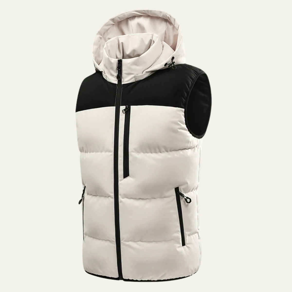 The Cedarfall Men’s Warm Hooded Winter Puffer Gilet with Zip Pockets