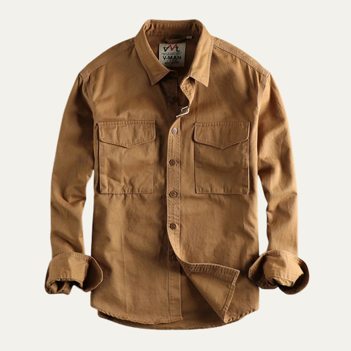 The Bellwood Men’s Vintage Canvas Cargo Shirt Jacket