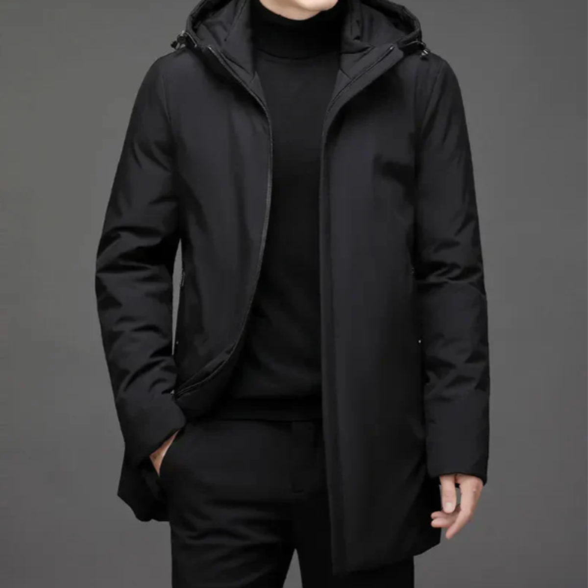 The Mountclair Men’s Modern Fit Warm Hooded Jacket