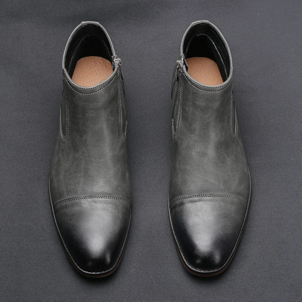 The Rapallo Men’s Classic Side Zip Leather Ankle Boots