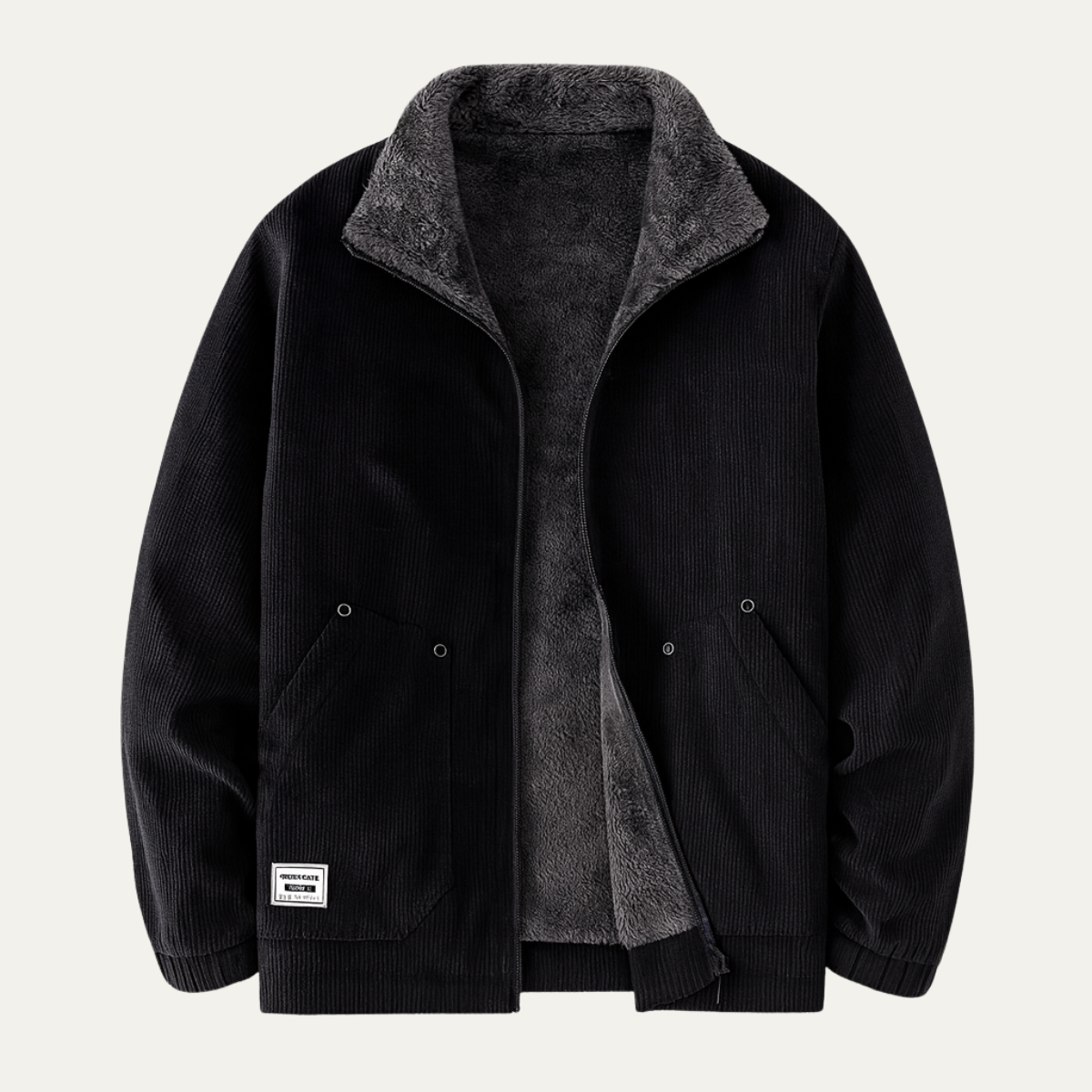 The Crosswood Men’s Corduroy Fleece Winter Zip Jacket