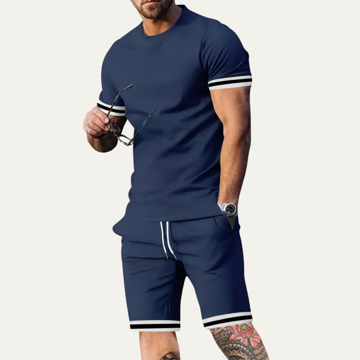 The Modena Men’s Trendy Summer Set – T Shirt and Shorts