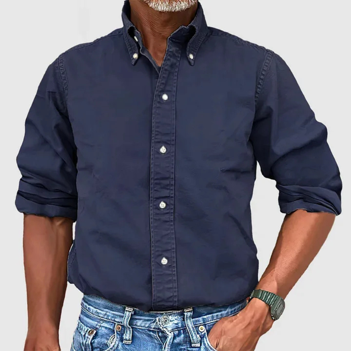 The Vercelli Men’s Solid Color Button Down Casual Shirt