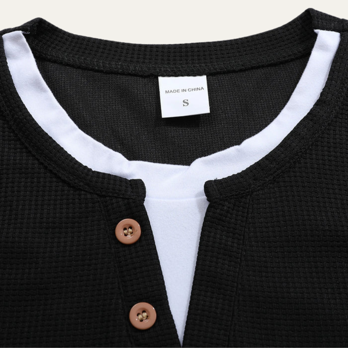 The Maplehurst Men’s Henley Double Layered Button Neck Shirt