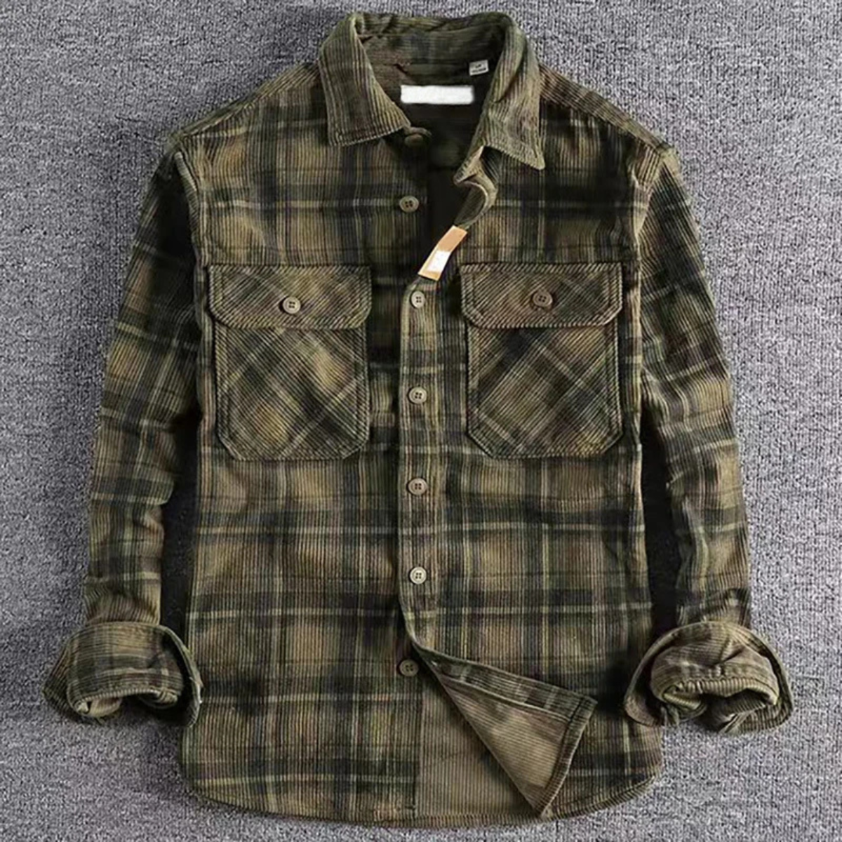 The Forio Men’s Vintage Plaid Flannel Shirt