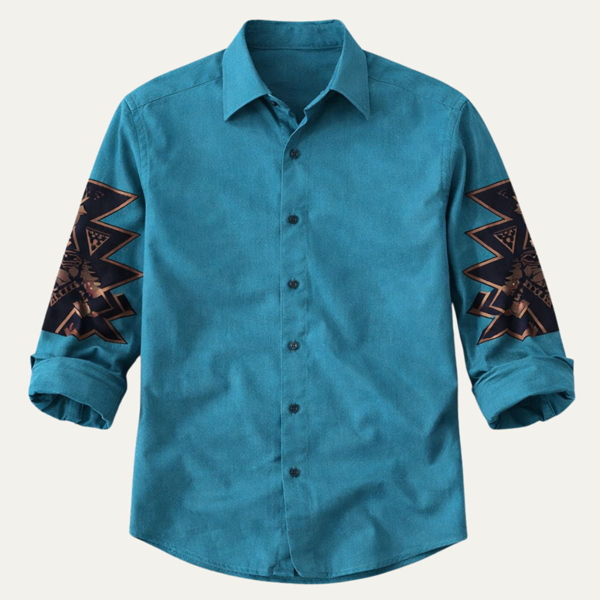 The Westbury Hill Men’s Two Tone Patchwork Western Casual Denim Shirt