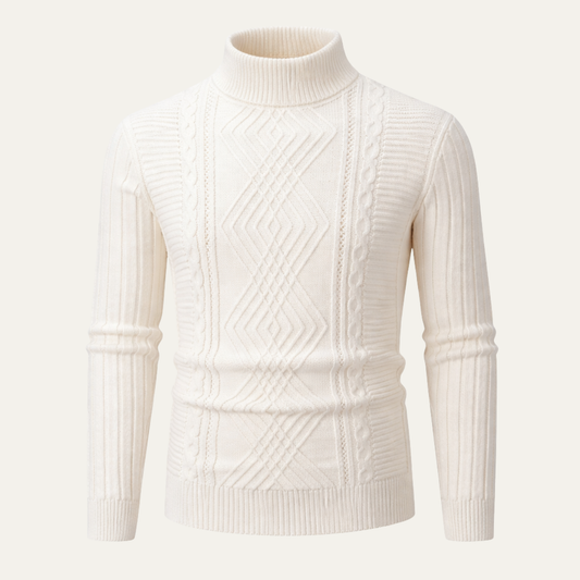 The Thornfield Men’s Mock Neck Warm Knitted Sweater
