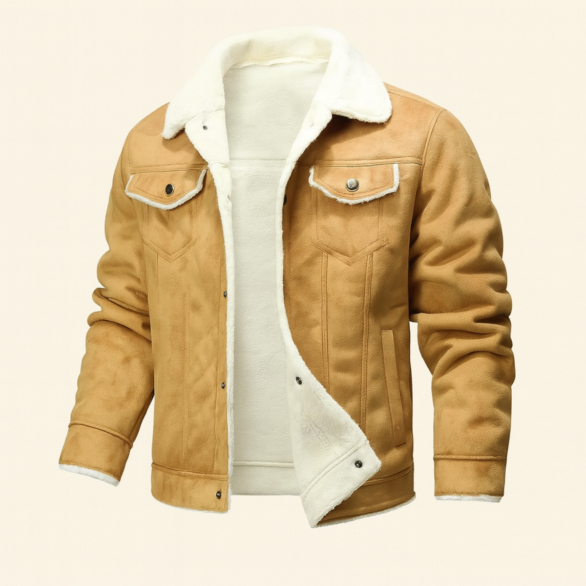 The Braxton Men’s Shearling Vintage Leather Jacket