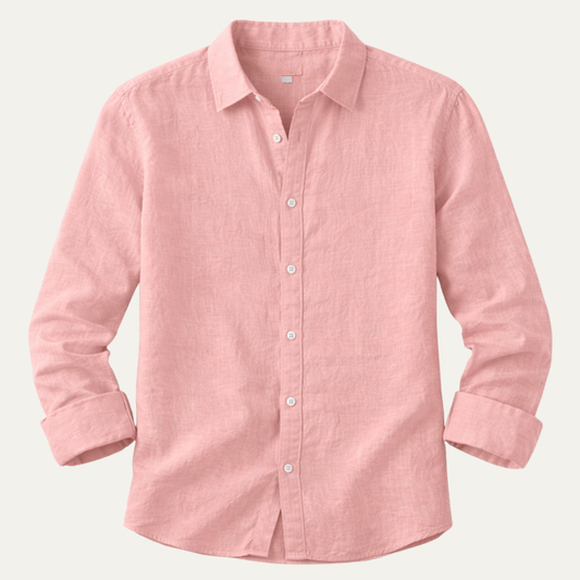 The Willowcrest Park Men's Lightweight Linen Summer Casual Button Up Shirt