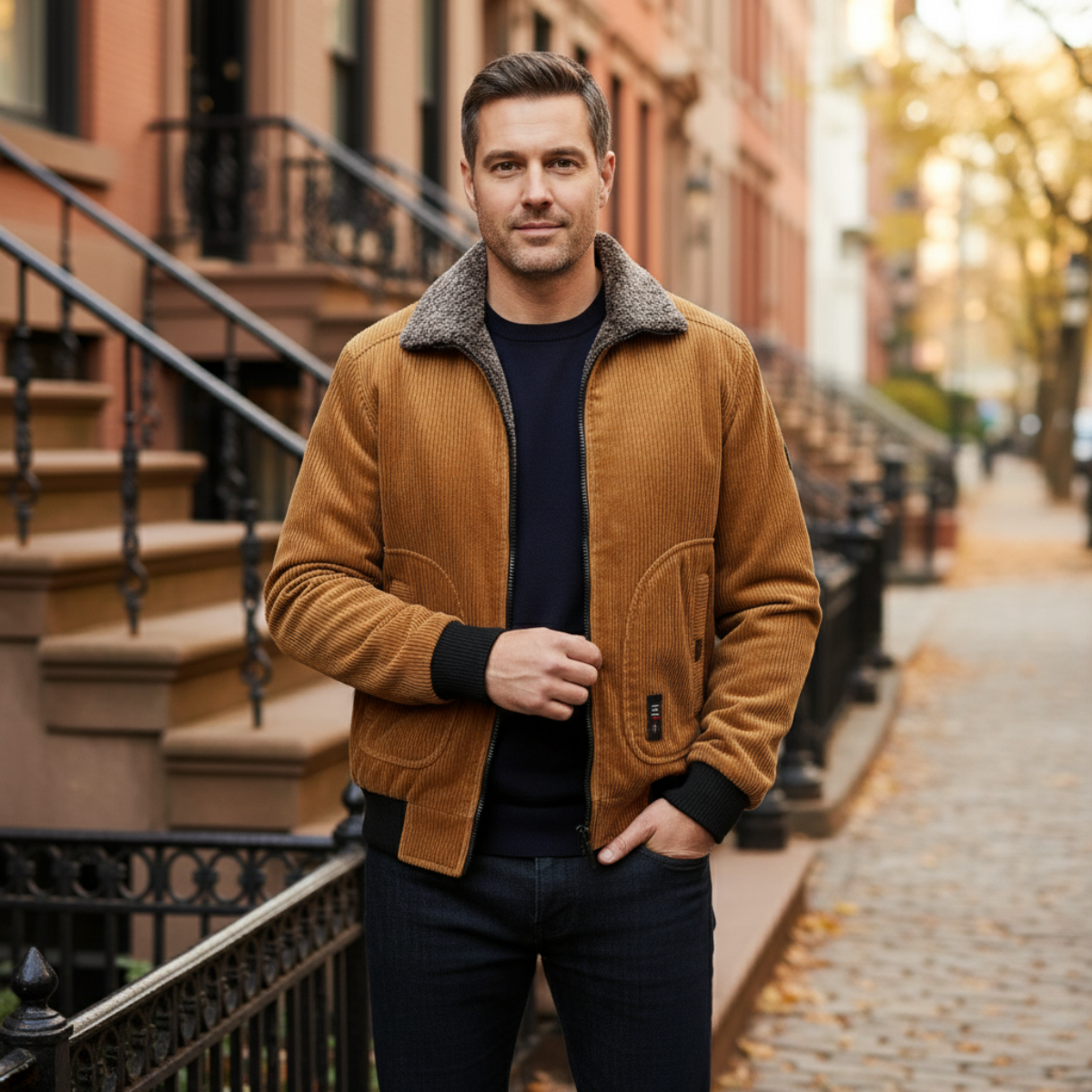 The Denbigh Men’s Fur Lined Corduroy Jacket