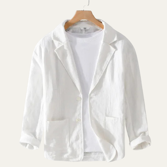 The Crestwood Hill Men’s Solid Color Lightweight Linen Blazer