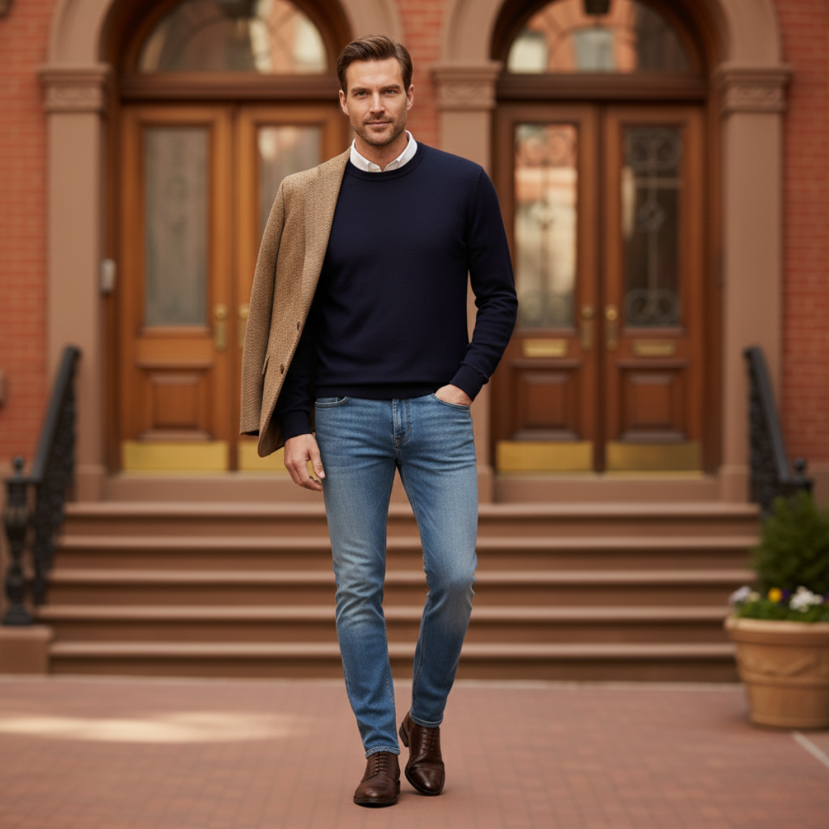 The Santiago Stretch Slim Fit Skinny Jeans for Men