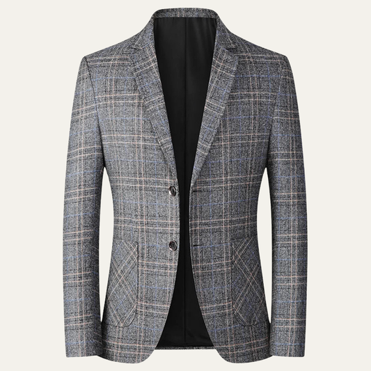 The Merrifield Men's Smart Casual Checked Lightweight Slim Fit Blazer