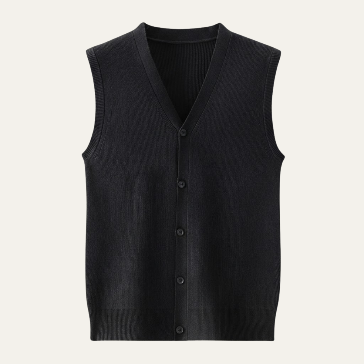 Men's Sweater Vest Blue Button Up V Neck