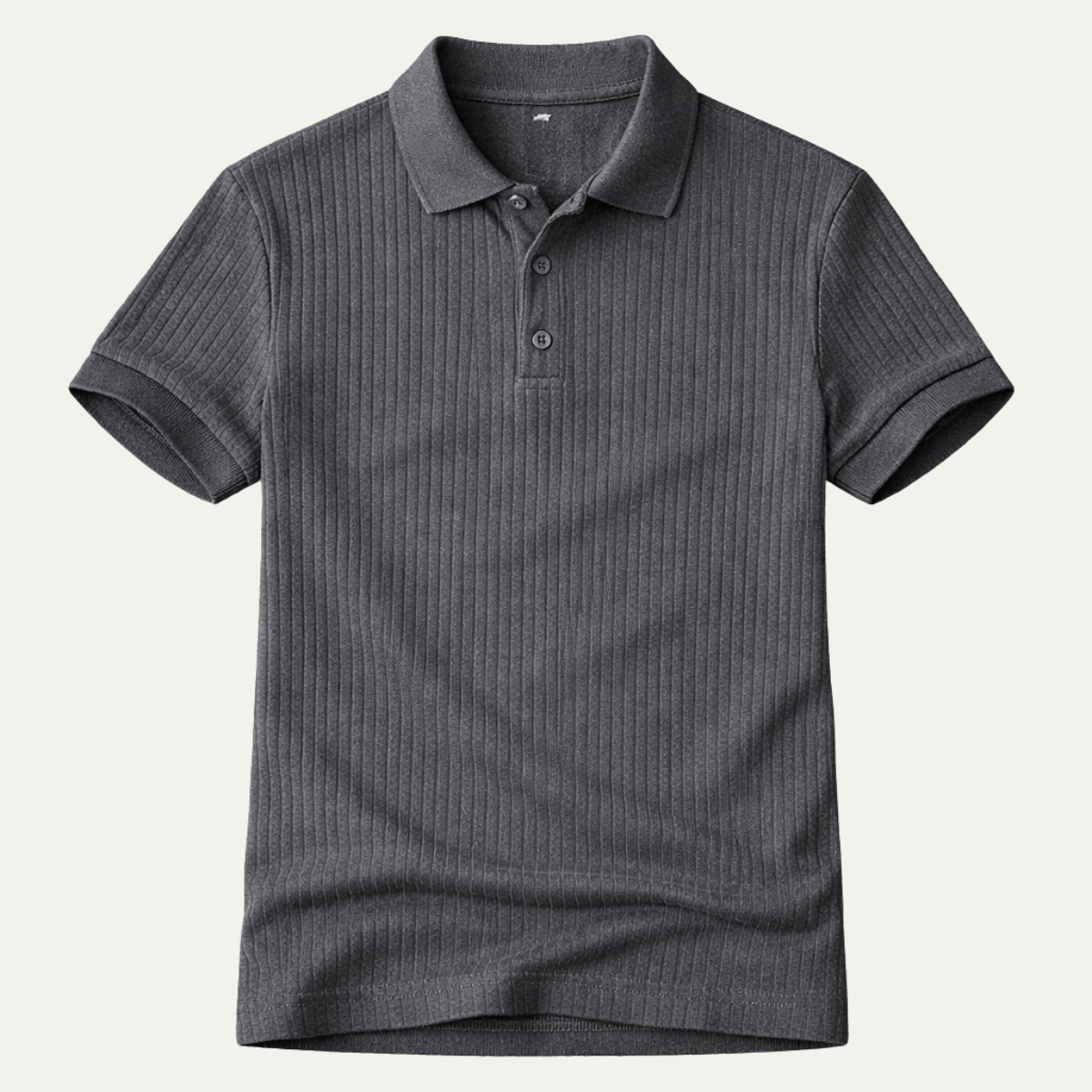 The Brenton Men’s Ribbed Knit Slim Fit Polo Shirt