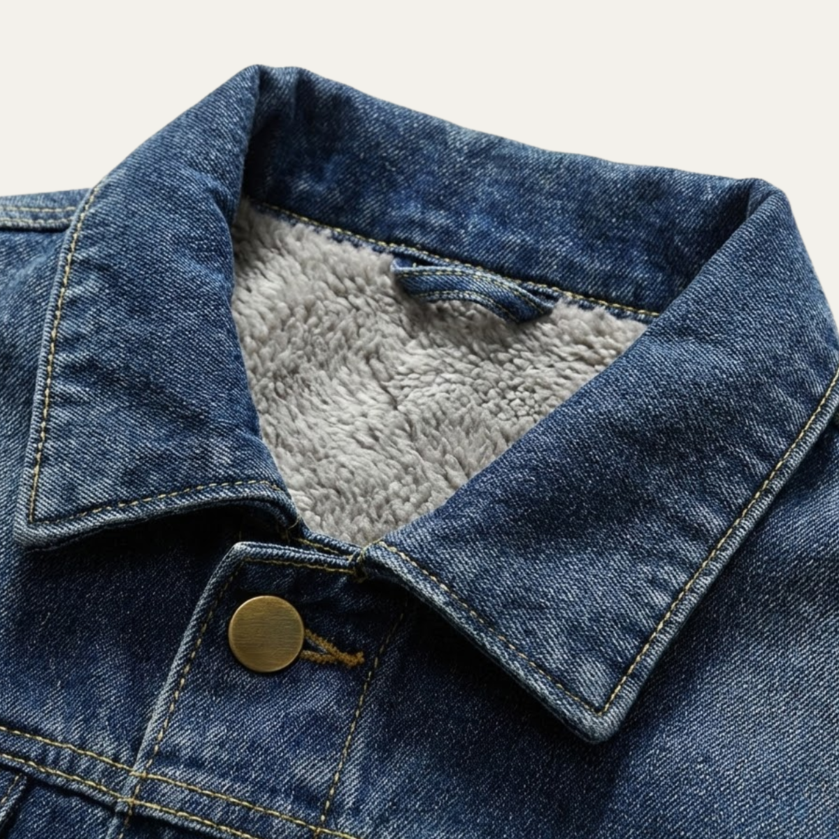 The Bellehurst Men’s Winter Fleece Lined Denim Jacket