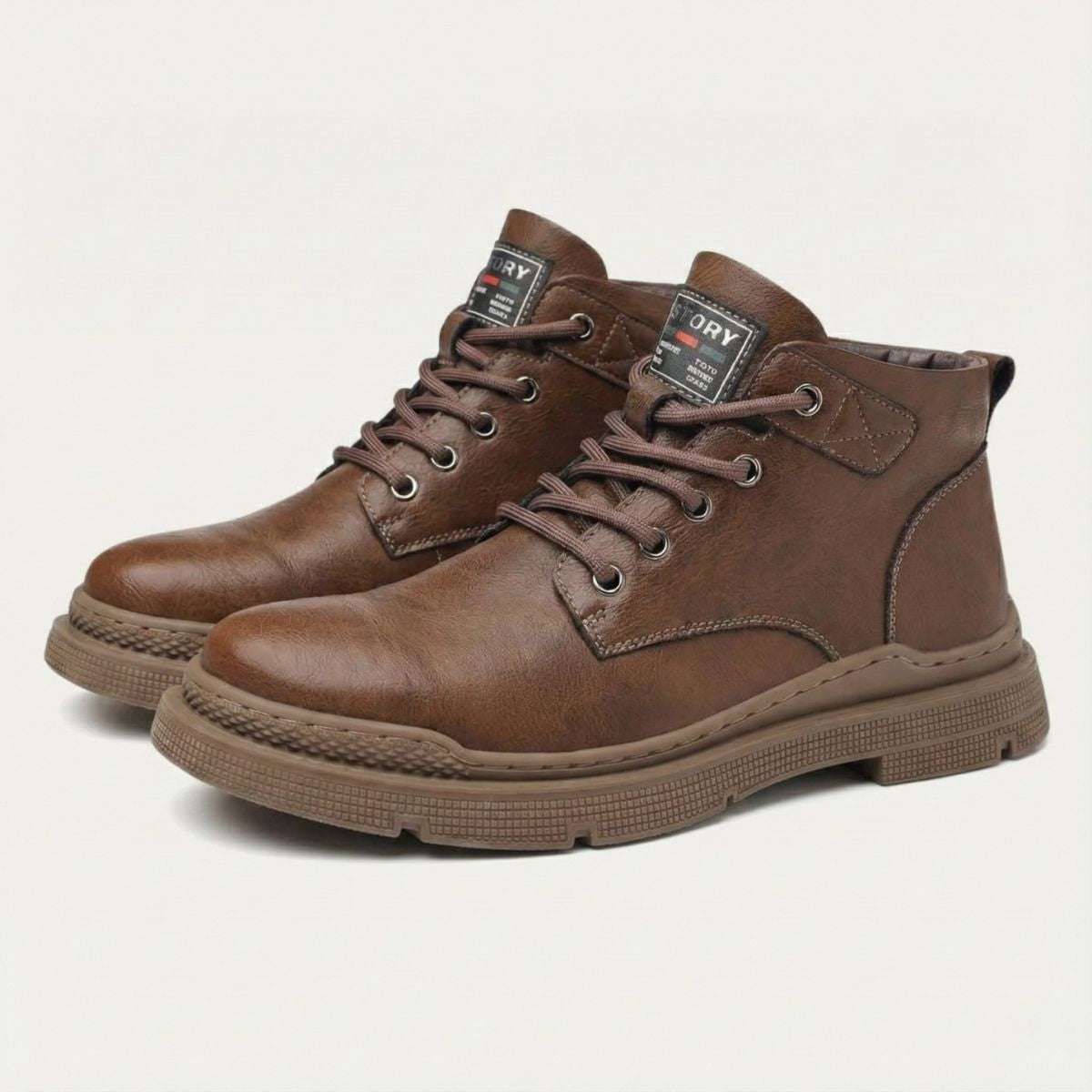 The Silverfield Men’s Classic Lace Up Leather Ankle Snow Boots
