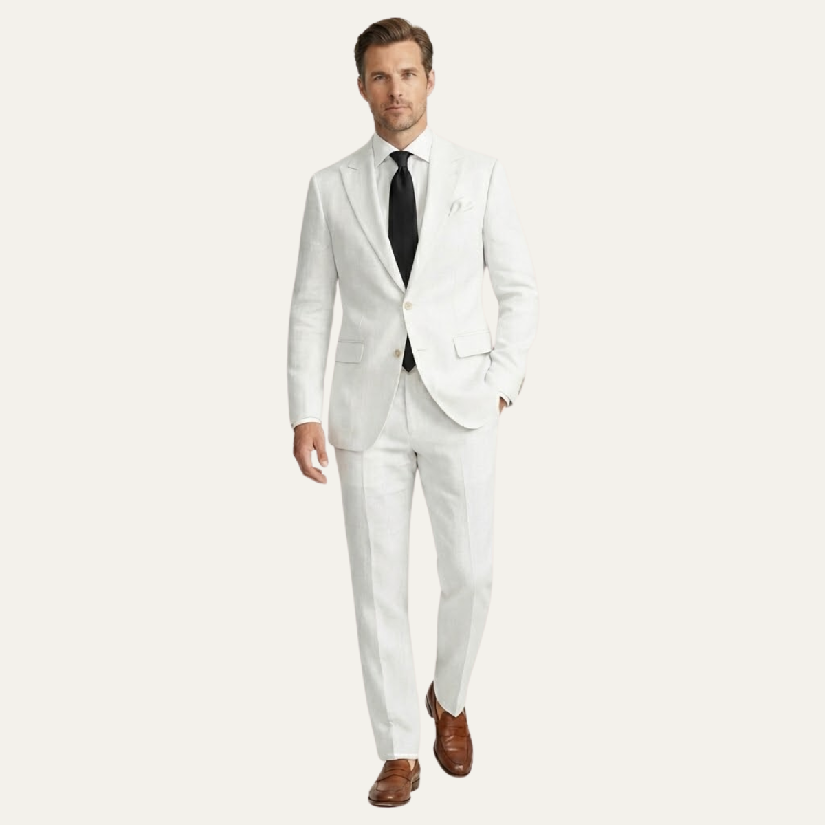 The Lucerne Men’s Classic Linen Suit Set – Blazer & Pants