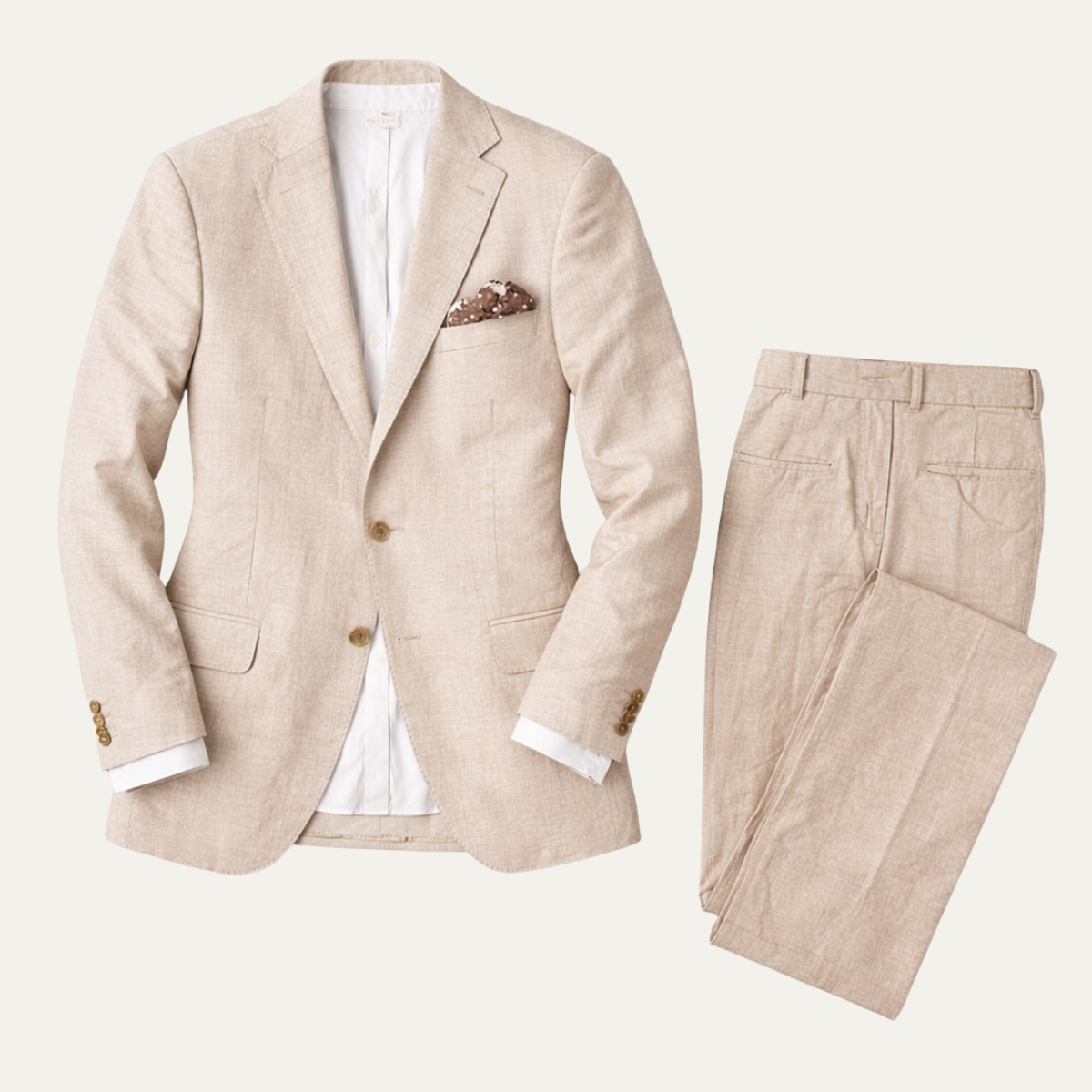 The Lindell Men’s Slim Fit 2 Piece Linen Set – Blazer & Pants