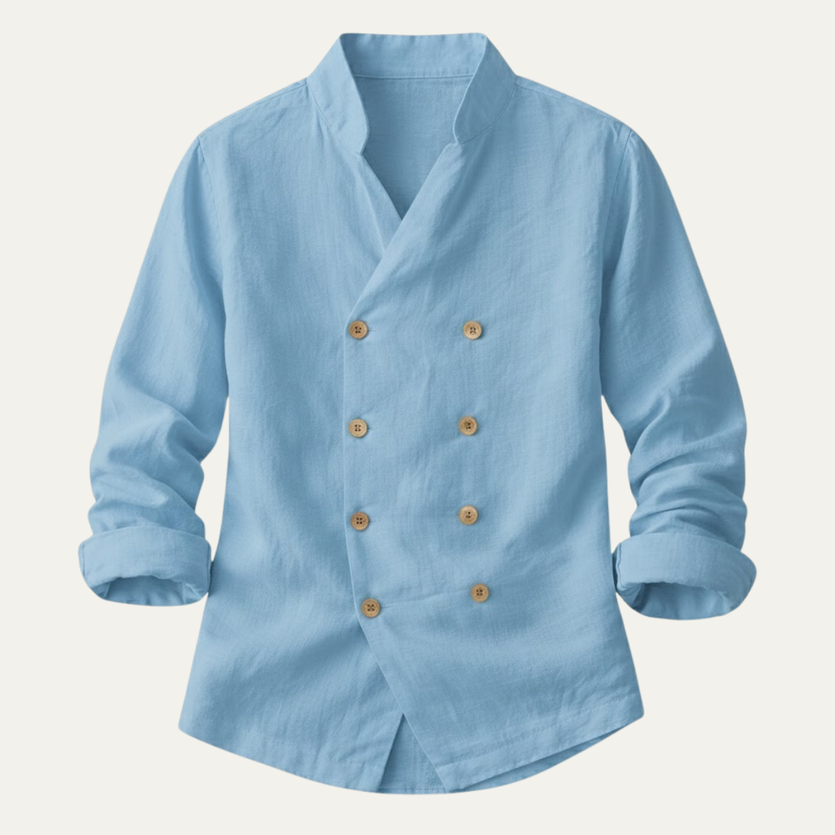The Coventry Men’s Vintage Double Breasted Cotton Linen Shirt