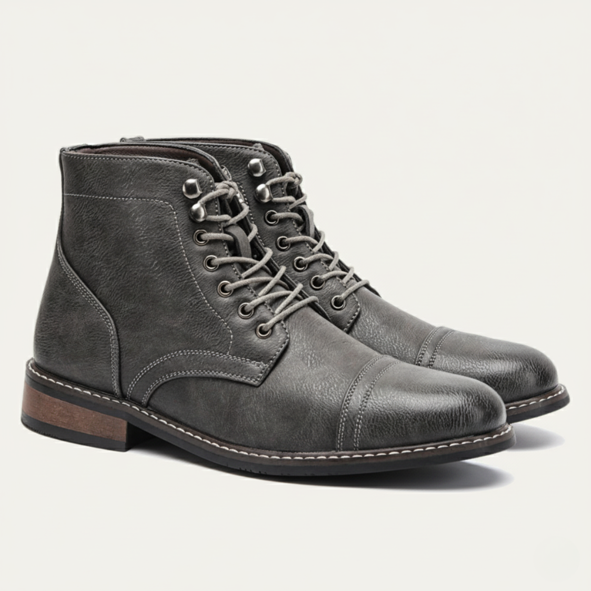 The Porto Cervo Men’s Durable Leather Lace Up Ankle Boots