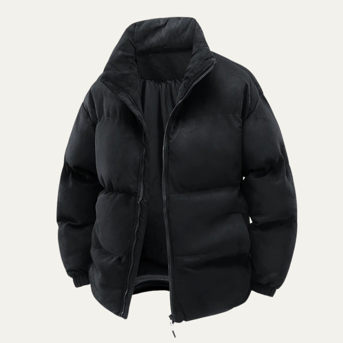 The San Casciano Men’s Suede Winter Cotton Padded Puffer Jacket