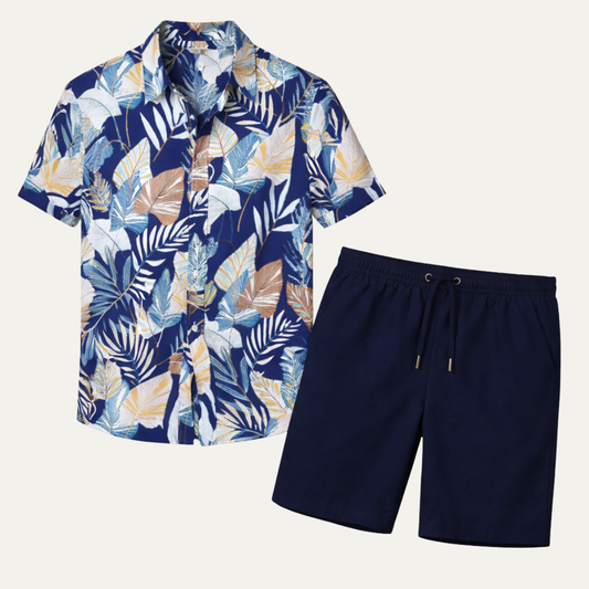 The Briarwood Men’s Tropical Casual Shirt & Shorts Set