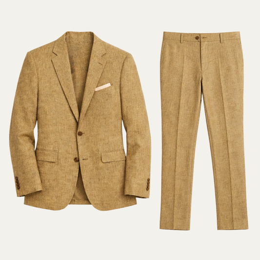 The Glenfield Park Men’s Breathable Linen 2 Piece Set – Blazer & Pants