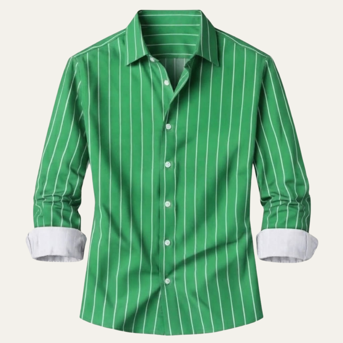 The Bolzano Men’s Trendy Button Down Striped Dress Shirt