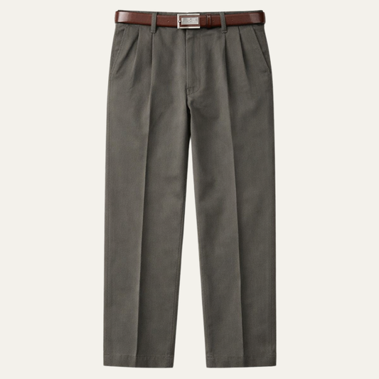 The Ashbourne Ridge Men’s High Waist Double Pleated Casual Pants