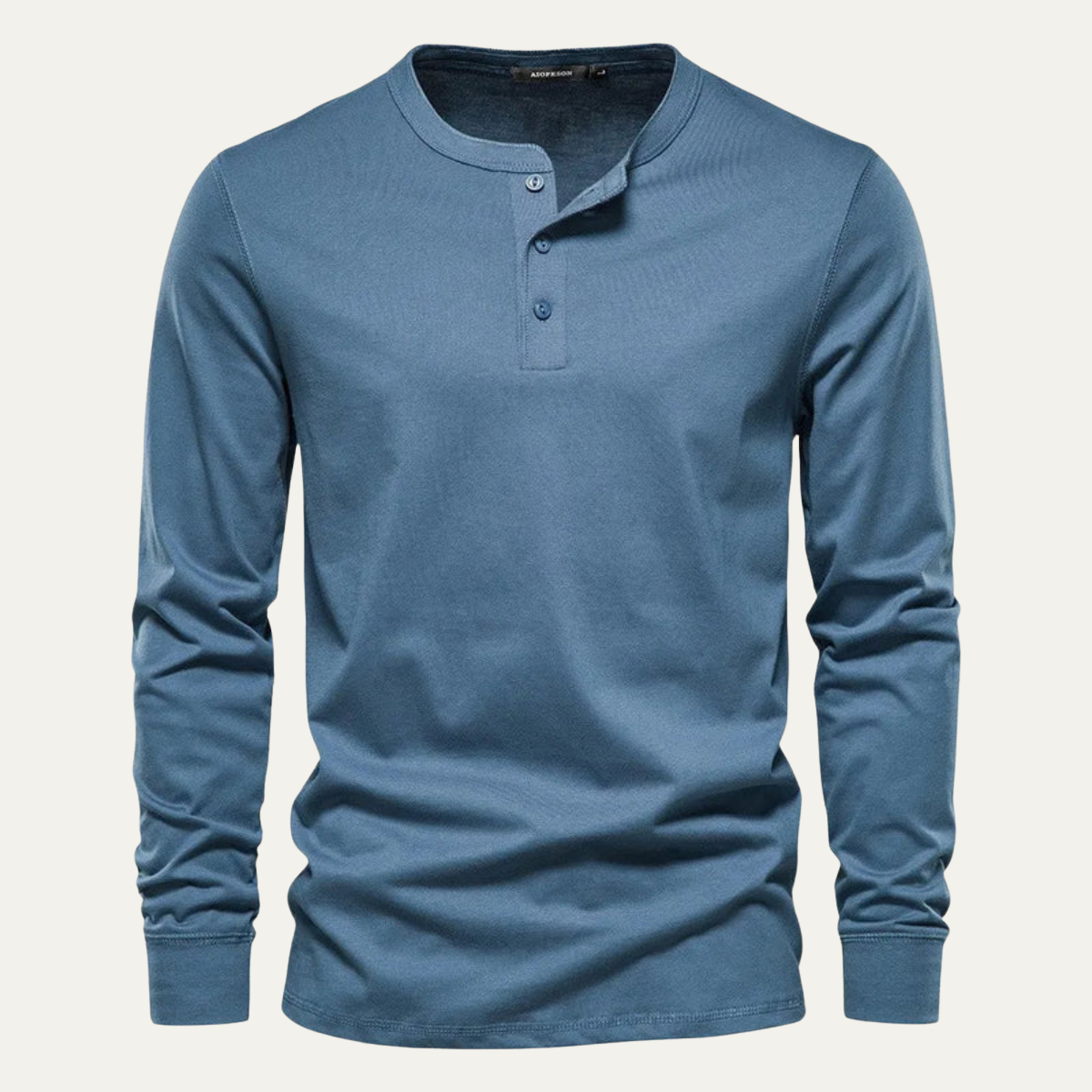 The Venice Men's Casual Button Neck Cotton Tee