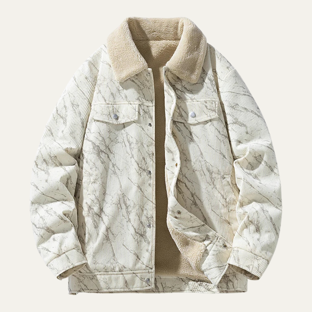 The Rockhaven Men’s Retro Corduroy Sherpa Fleece Lined Jacket